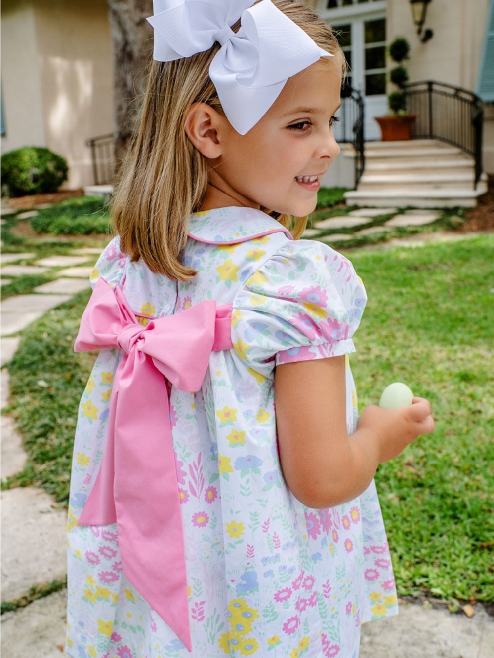 TBBC - Mary Dal Dress - Winchester Flowers with Hamptons Hot Pink 6/12M